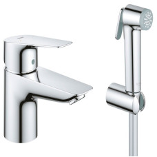 Смеситель для раковины Grohe BauEdge 23757001 с гигиеническим душем, хром