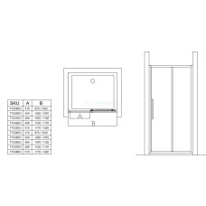 Душевая дверь Ideal Standard 120x195 KUBO Т7333ЕО