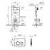 Инсталляция 3в1 Vitra 748-5800-01 с кнопкой смыва 740-0480 и крепежом