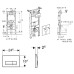 Инсталляция 4в1 Geberit Duofix 458.128.21.1 с клавишей Delta 51