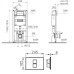 Инсталляция 3в1 VitrA 740-5800-01 пневматическая + антивандальная кнопка