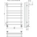 Водяной полотенцесушитель Терминус Ватра AISI П8 500x790 с полкой