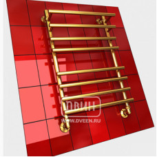 Полотенцесушитель F primo 80/50 1-3/4-1/2 Водяной (К3 золотой хром)
