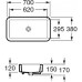 Раковина накладная Roca Element 327572000 70 см