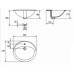 Раковина встраиваемая: Calla 54 на столешницу, круглая, 1 отв., Cersanit Сорт1