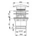 Донный клапан для раковины AlcaPlast A390 мм