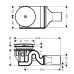 Сифон для поддона Hansgrohe Raindrain 90 XX 60067000