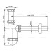 Сифон для раковины AlcaPlastA410 с нержавеющей peшeткой