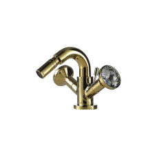 Смеситель для биде Bravat POLAR NUOVO F32680G-1 Swan Gold Swarovski золото