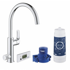 Смеситель для кухни Grohe Blue Pure Eurosmart 30383000, без электроники с C-образным изливом