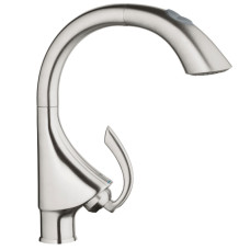 Смеситель для кухни Grohe К4 33782SD0 с выдвижным изливом, суперсталь