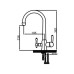 Смеситель для кухни Faop A4398 с подключением фильтра