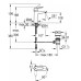 23759000 Grohe BauEdge Смеситель однорычажный для раковины DN 15 M-Size с донным клапаном