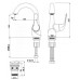 LM5406BG Le Mark Swan Смеситель для умывальника монолитный, черный/золото (315R) с донным клапаном