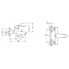 Смеситель для ванны Vitra Dynamic S A40953