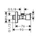 Вентиль угловой Hansgrohe S 13901000