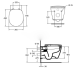 Унитаз подвесной Ideal Standard CONNECT E803501. Тонкая крышка с микролифтом (комплект)