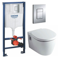 Унитаз с инсталляцией 4в1 Grohe 38772001 + Ideal Standard Connect E803501