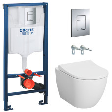 Унитаз с инсталляцией 4в1 Grohe Rapid SL 38772001 7510B003-0075, безободковый