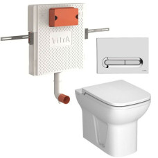 Унитаз с инсталляцией 4в1 Vitra S20 5520B003-0075 762-1740-01 lift 740-0780