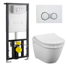 Унитаз с инсталляцией 4в1 VItra S50 5956B003-0101 slim lift 742-5800-01