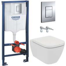 Унитаз с инсталляцией 4в1 Ideal Standard I.LIFE T461401 Grohe 38772001