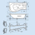 Ванна акриловая Тритон Мишель 170х96 ЭКСТРА правая в комплекте с каркасом
