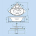 Ванна акриловая Тритон Сабина ЭКСТРА 160х160 угловаяв комплекте с каркасом