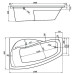 Ванна акриловая Santek МАЙОРКА 1WH111990 160х95 R ассиметричная