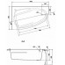 Ванна акриловая Cersanit 140x90 JOANNA левая