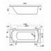 Ванна акриловая Santek МОНАКО 160х70 прямоугольная