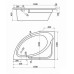 Ванна акриловая SANTEK ГОА 150х100 R асимметричная