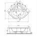 Ванна акриловая Vitra 150x150 THERA 50950001000