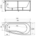 Акриловая ванна Акватек Пандора R, с фронтальным экраном